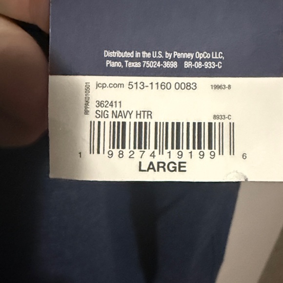 St. John's Bay Men's Dark Blue 1/4 Zip pullover Size Large - Picture 3 of 5